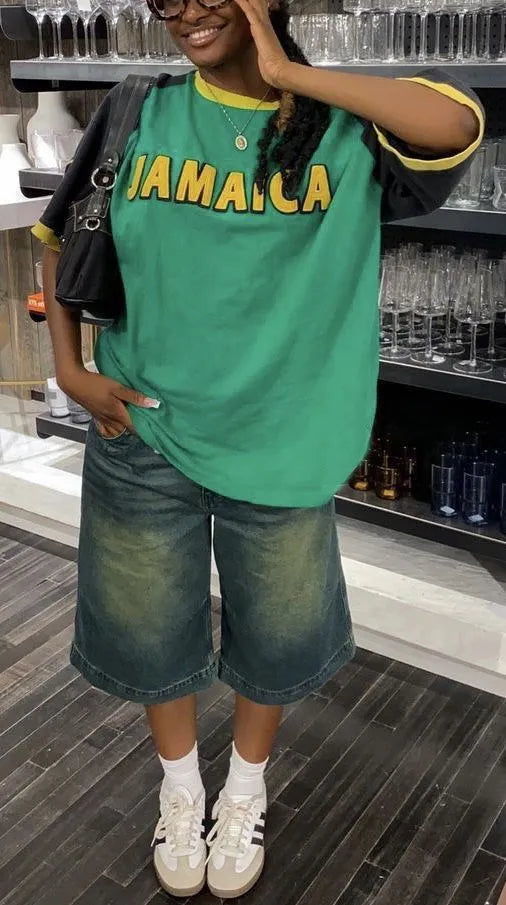 Pattern Printed Jamaica T-shirt