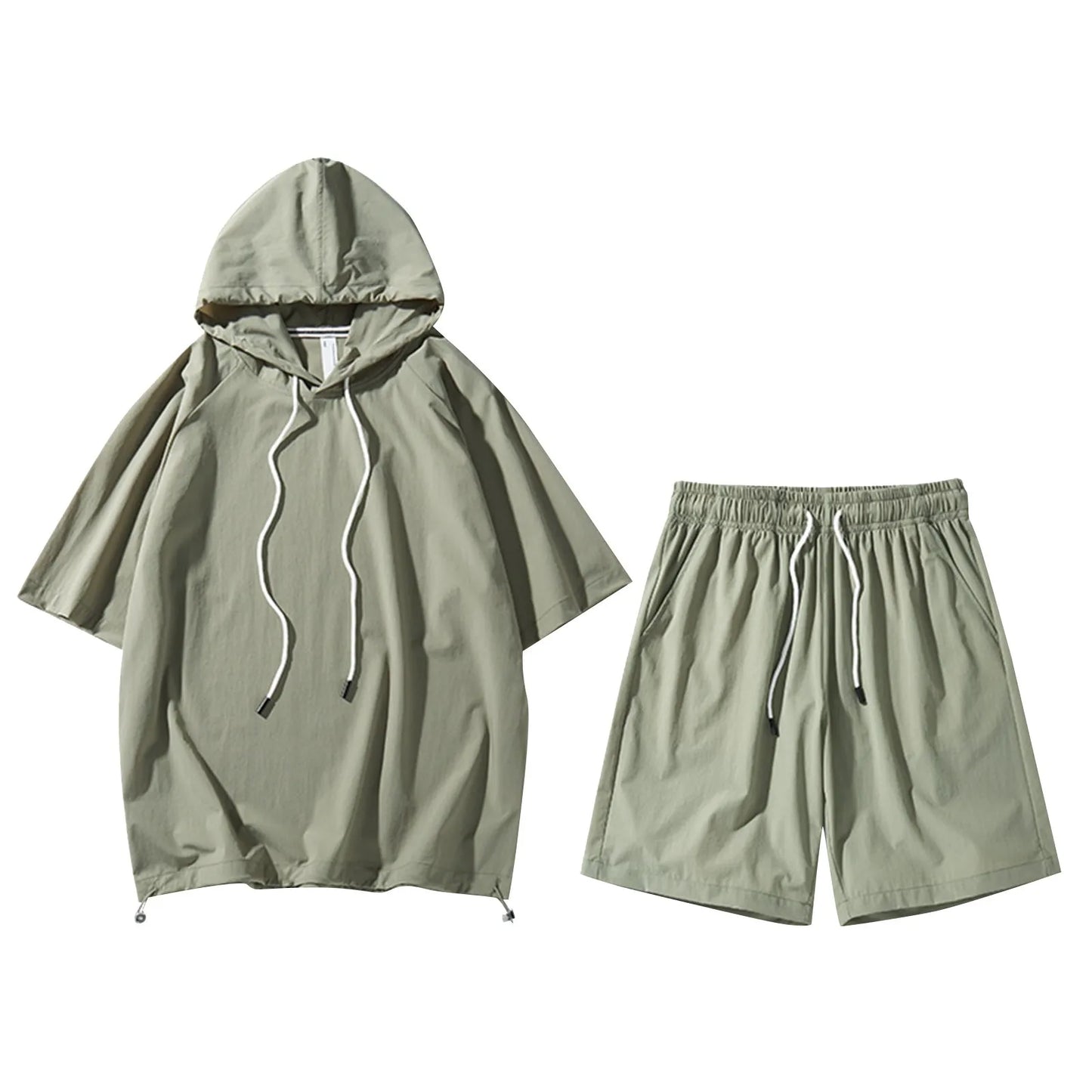 Men Sports Suit Athleisure Two Piece Set